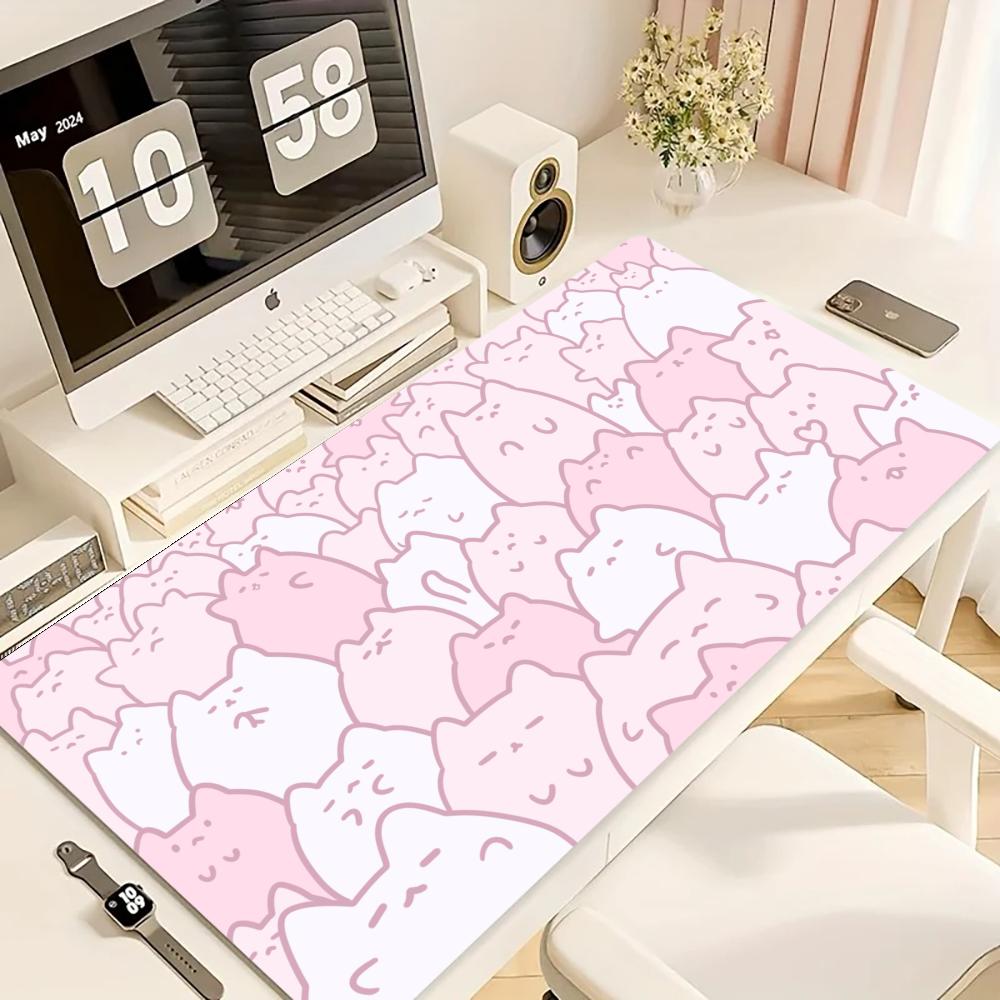Desk Setup Art - 게이밍 마우스 패드, 대형 데스크 매트,