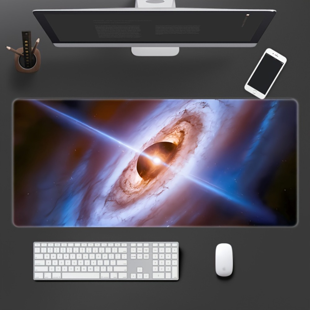 Desk Setup Art - 행성 패턴 디자인, 미끄럼 방지 고무