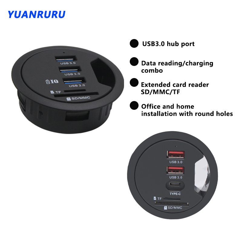Desk Setup Hub - USB 3.0 USB 2.0 허브, 데스크탑