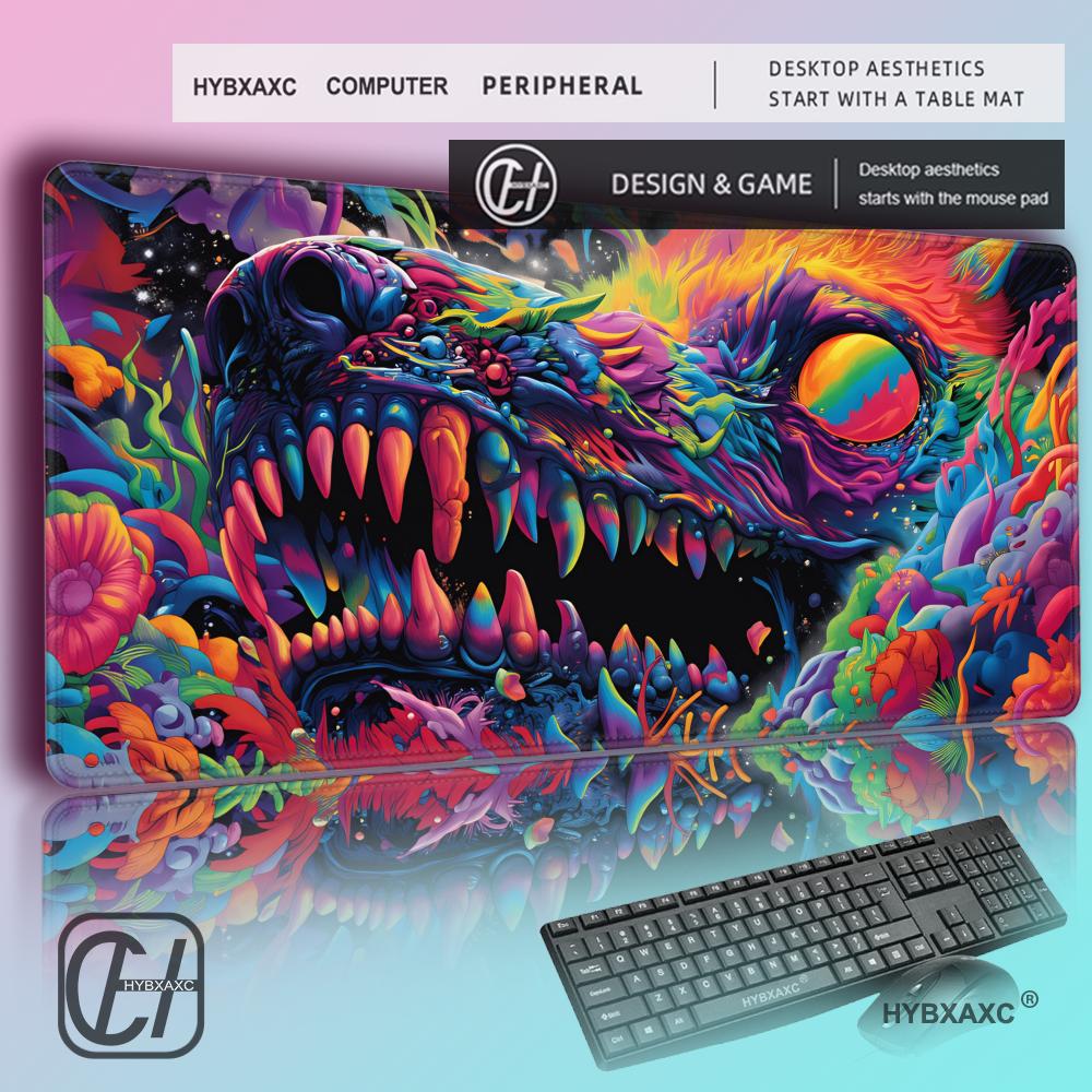Desk Setup Art - HYBXAXC 사이키델릭 몬스터 데스크 매트 트리피
