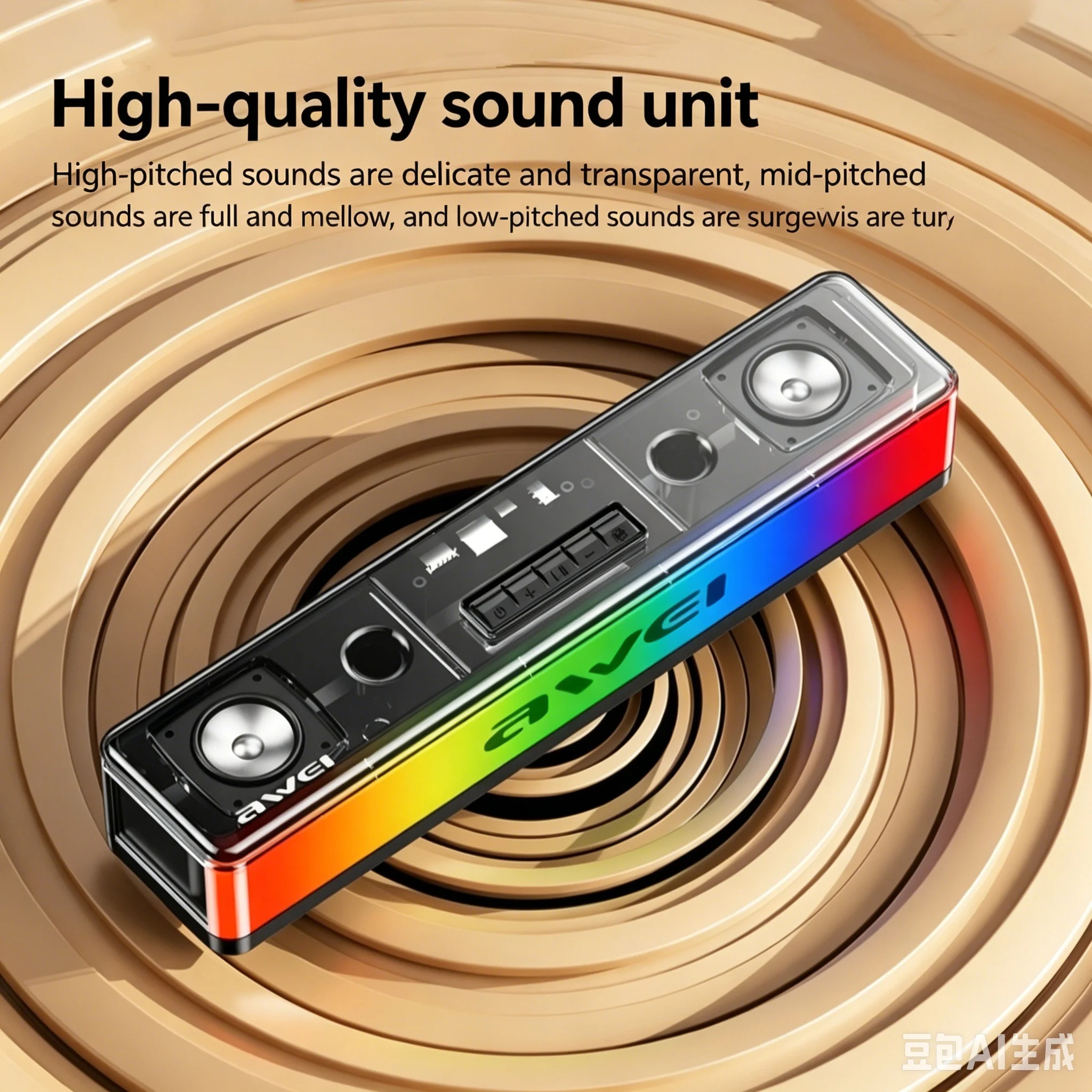 Ambient Light Bar Usb - 무선 블루투스 데스크탑 사운드바 20W RGB