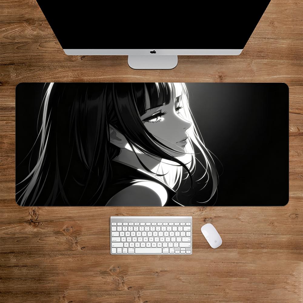 Desk Setup For Work - 다크 애니메이션 소녀 마우스 패드 데스크