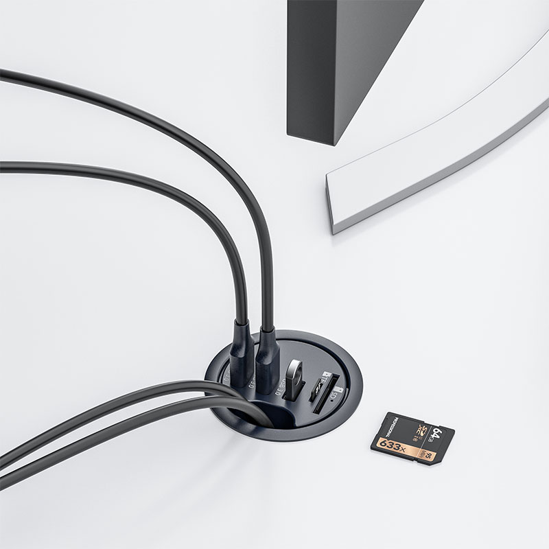 Desk Setup Hub - 멀티 USB 3.0 SD/TF 카드 리더기