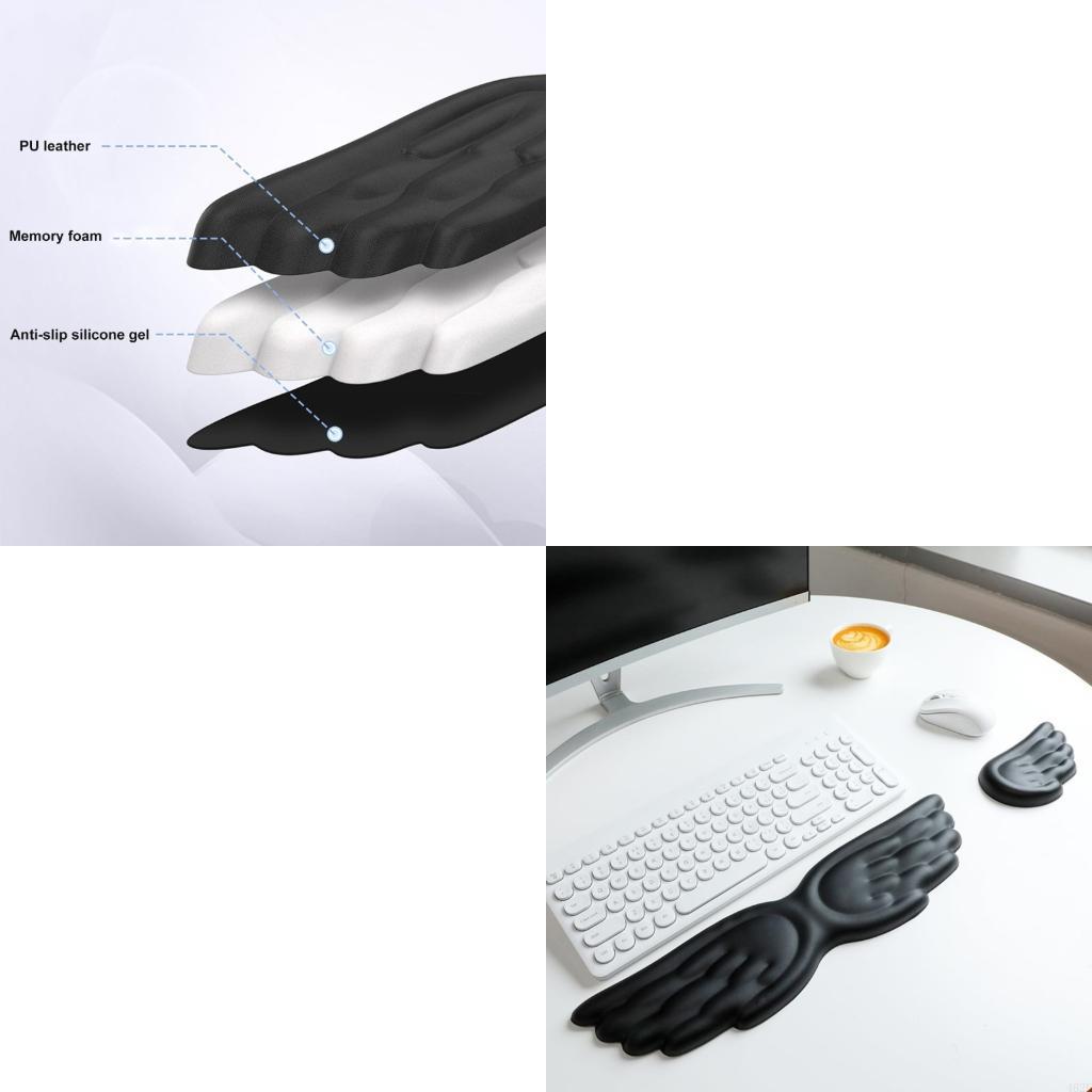462E 연약한 실리콘 천사 날개 키보드 손목 쿠션 마 - Desk Setup Ergonomics 리뷰 및 가격