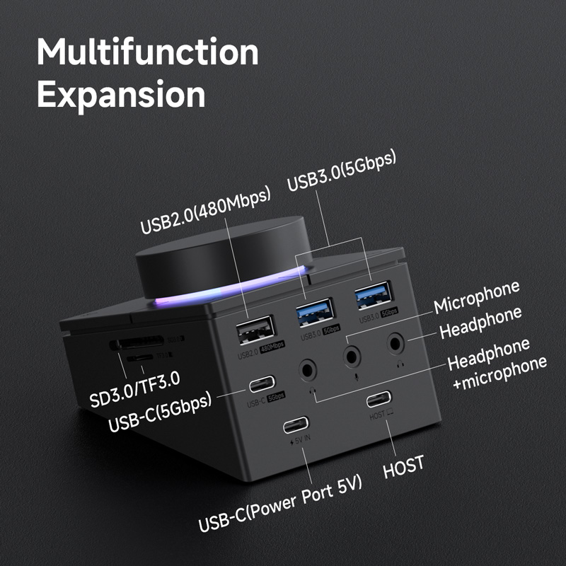 Hagibis 손잡이 USB C 허브(단축 버튼 포함) - Desk Setup Hub 리뷰 및 가격