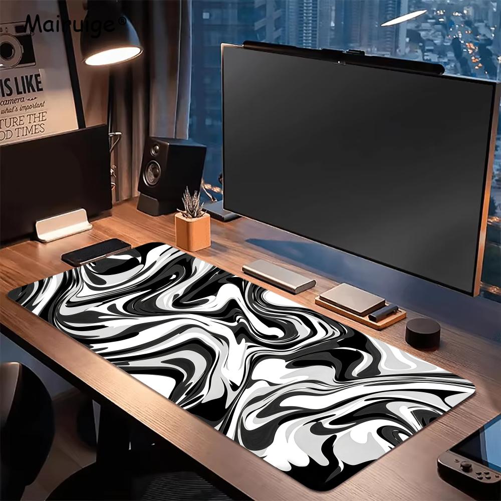 추상적인 유체 무늬 논슬립 고무 데스크 매트 컴퓨터 키 - Desk Setup For Work 리뷰 및 가격