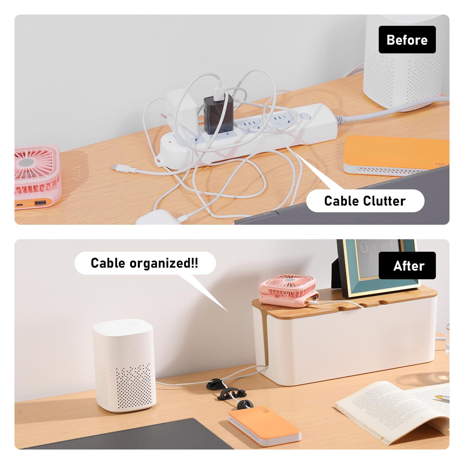 대형 케이블 관리 상자 – TV 전선, 컴퓨터, USB - Desk Setup Hub 리뷰 및 가격