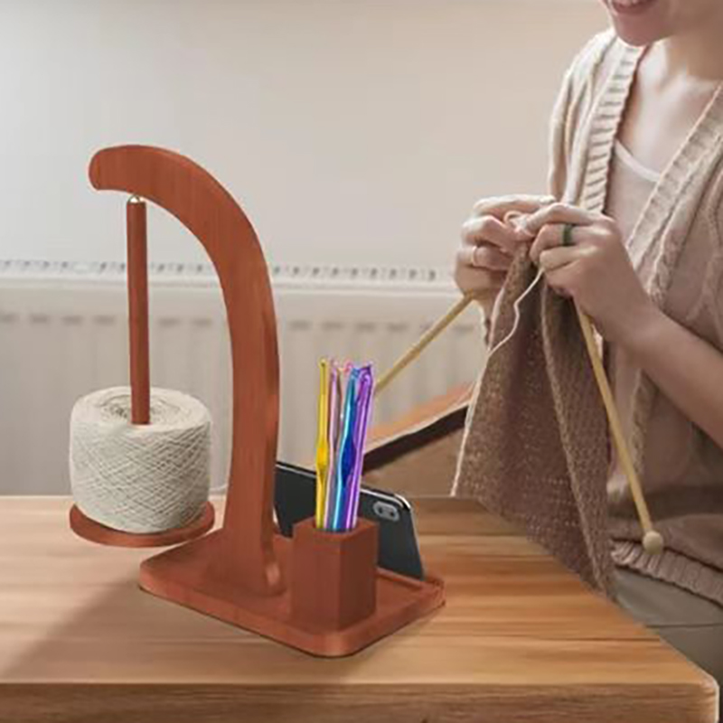 원목 회전식 실꽂이, 원목 걸이식 회전 실 디스펜서,  - Desk Setup Organization 리뷰 및 가격