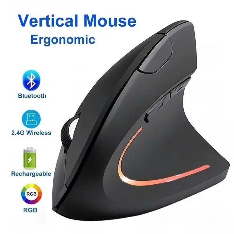 인체공학적으로 적합한 수직 마우스 2.4GHz 블루투스 - Desk Setup Ergonomics 리뷰 및 가격