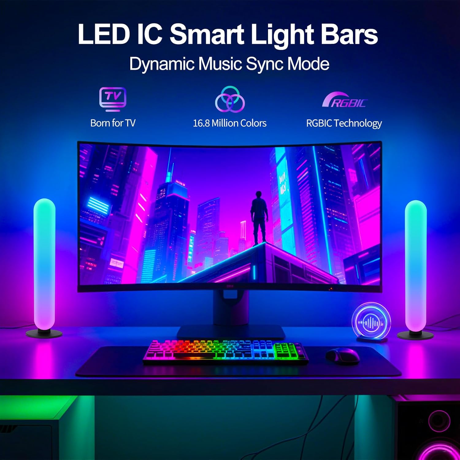 플라스틱 RGB LED 라이트 바 음악 동기화 USB  - Ambient Light Bar Usb 리뷰 및 가격