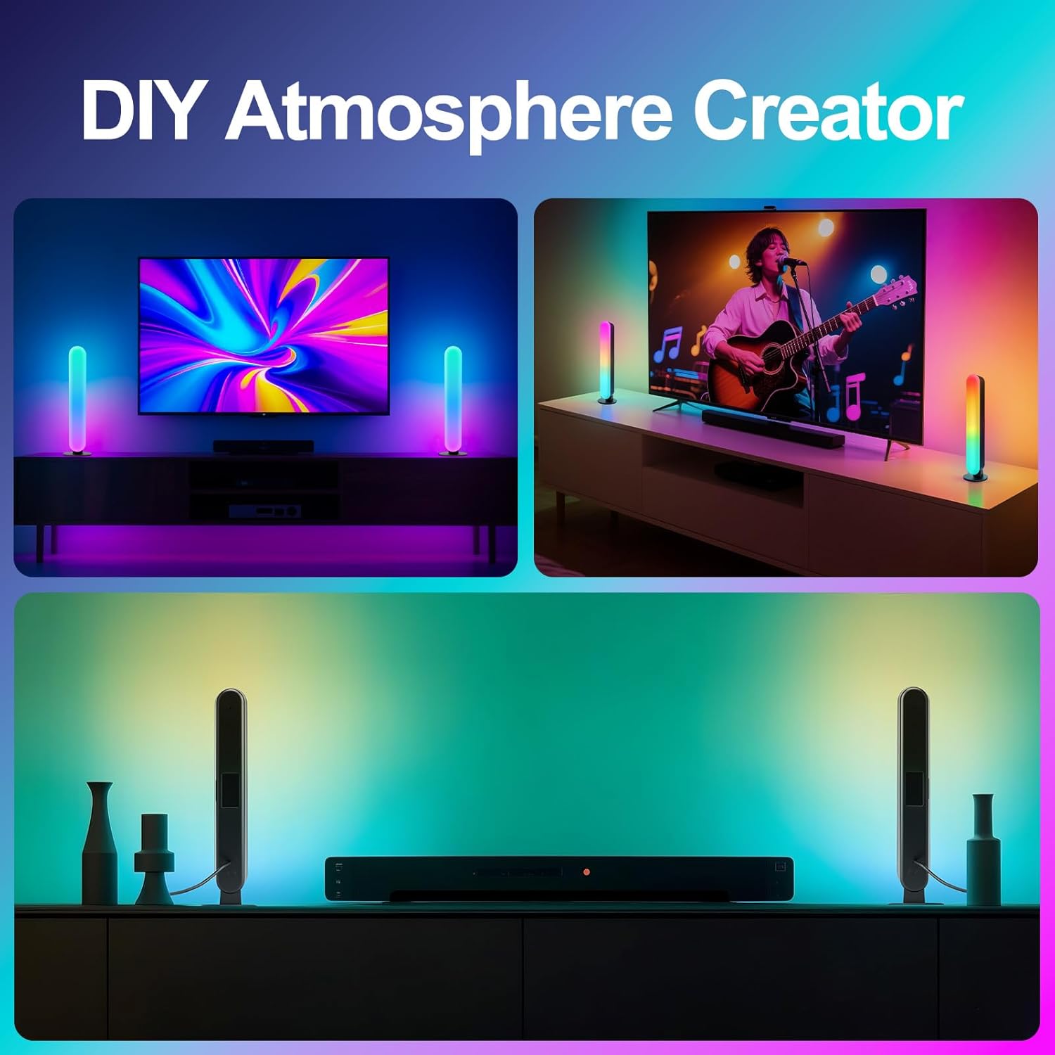 플라스틱 RGB LED 라이트 바 음악 동기화 USB  - Ambient Light Bar Usb 리뷰 및 가격
