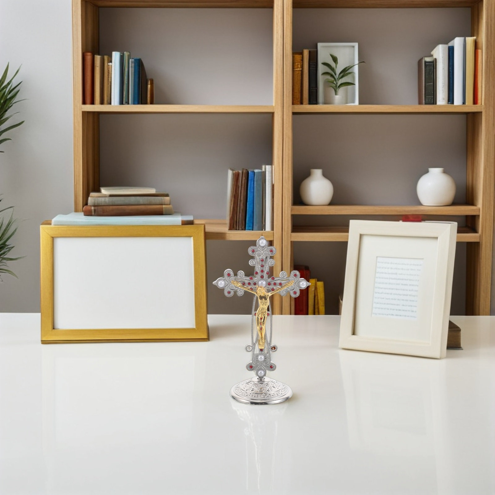 금속 십자가 펜던트 장식품 - 거실, 침실, 교회, 자 - Desk Setup Dorm 리뷰 및 가격