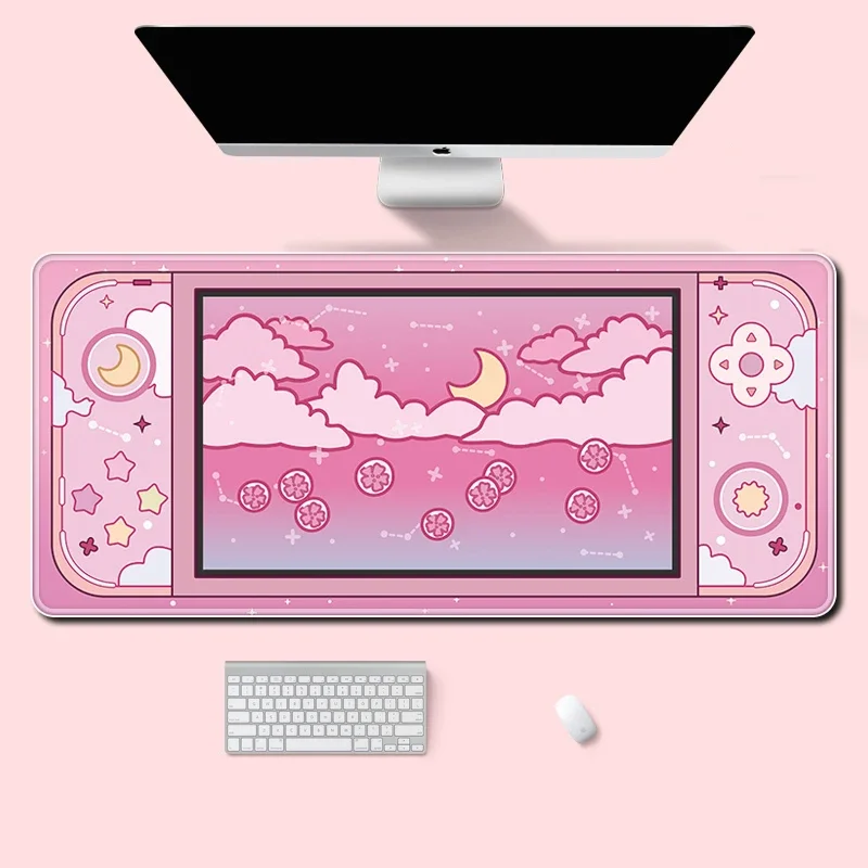 달과 별 대형 책상 매트 Kawaii 미적 마우스 패드 - Desk Setup Art 리뷰 및 가격