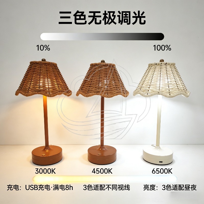 빈티지 라탄 테이블 램프 USB 야간 조명 바, 레스토 - Ambient Light Bar Usb 리뷰 및 가격