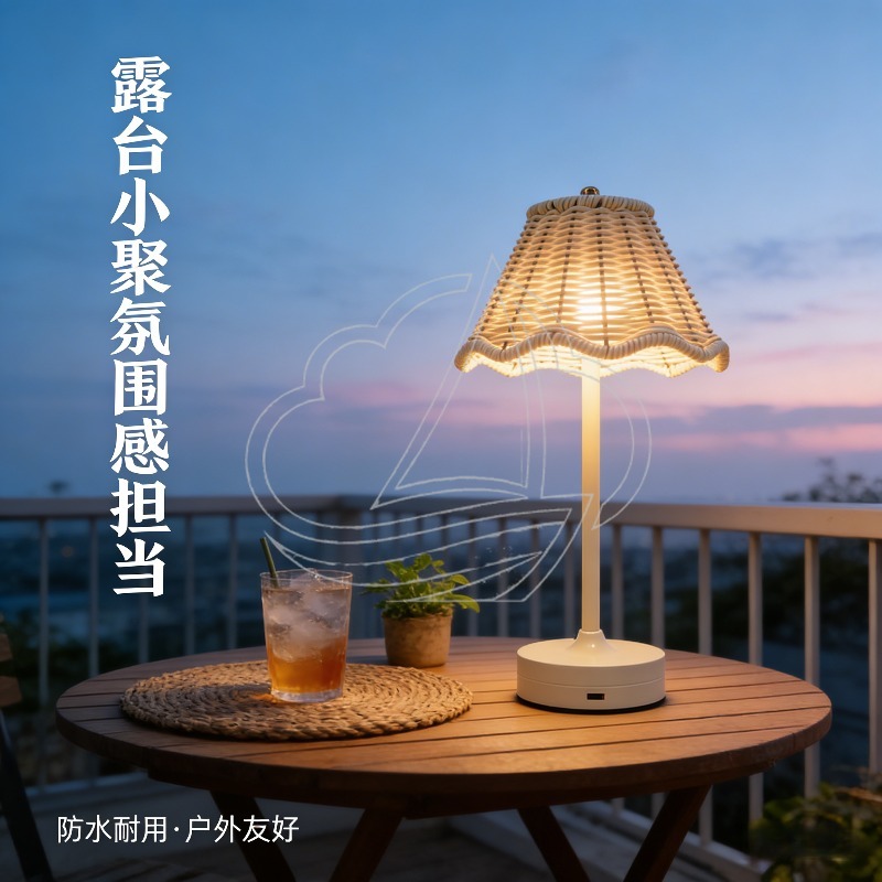 빈티지 라탄 테이블 램프 USB 야간 조명 바, 레스토 - Ambient Light Bar Usb 리뷰 및 가격