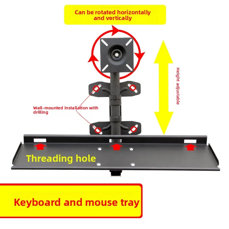 조절 가능한 벽걸이 키보드 트레이 인체공학적 책상 정리 - Desk Setup With Keyboard Tray 리뷰 및 가격