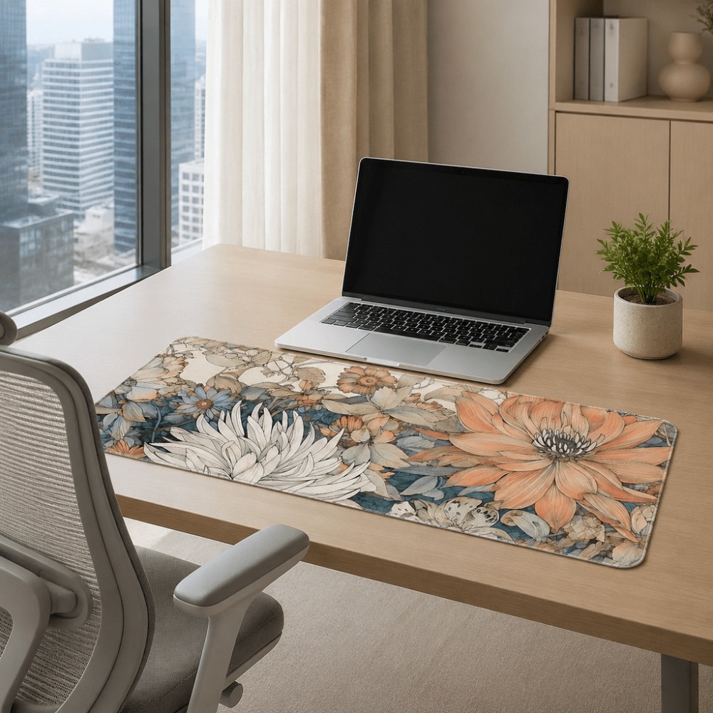 복고풍 꽃무늬 테이블 매트, 식물과 꽃 프린트가 특징, - Desk Setup For Work 리뷰 및 가격