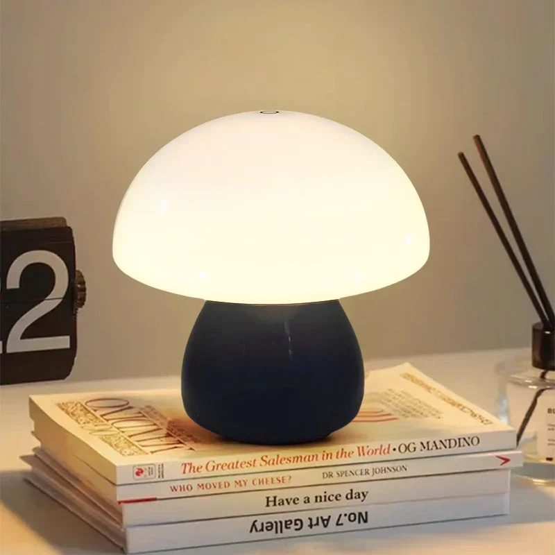 버섯 LED 테이블 램프 터치 디밍 USB 충전 야간  - Ambient Light Bar Usb 리뷰 및 가격