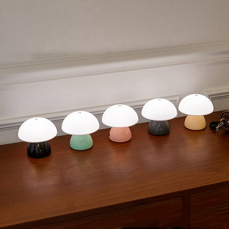 버섯 LED 테이블 램프 터치 디밍 USB 충전 야간  - Ambient Light Bar Usb 리뷰 및 가격