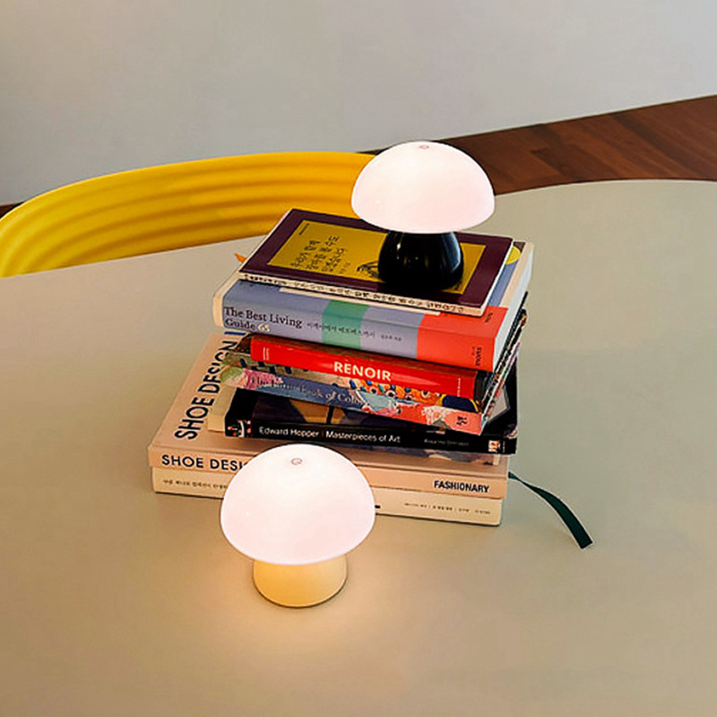 버섯 LED 테이블 램프 터치 디밍 USB 충전 야간  - Ambient Light Bar Usb 리뷰 및 가격