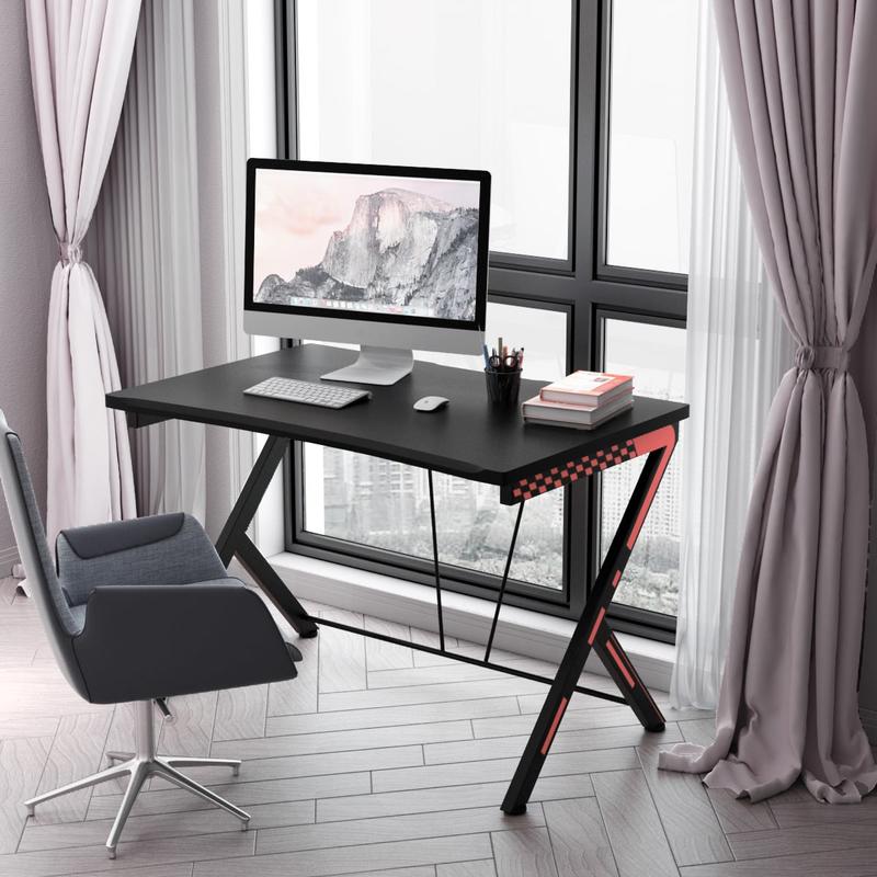 현대적인 인체공학적 컴퓨터 책상, 금속 프레임이 있는  - Desk Setup Ergonomics 리뷰 및 가격