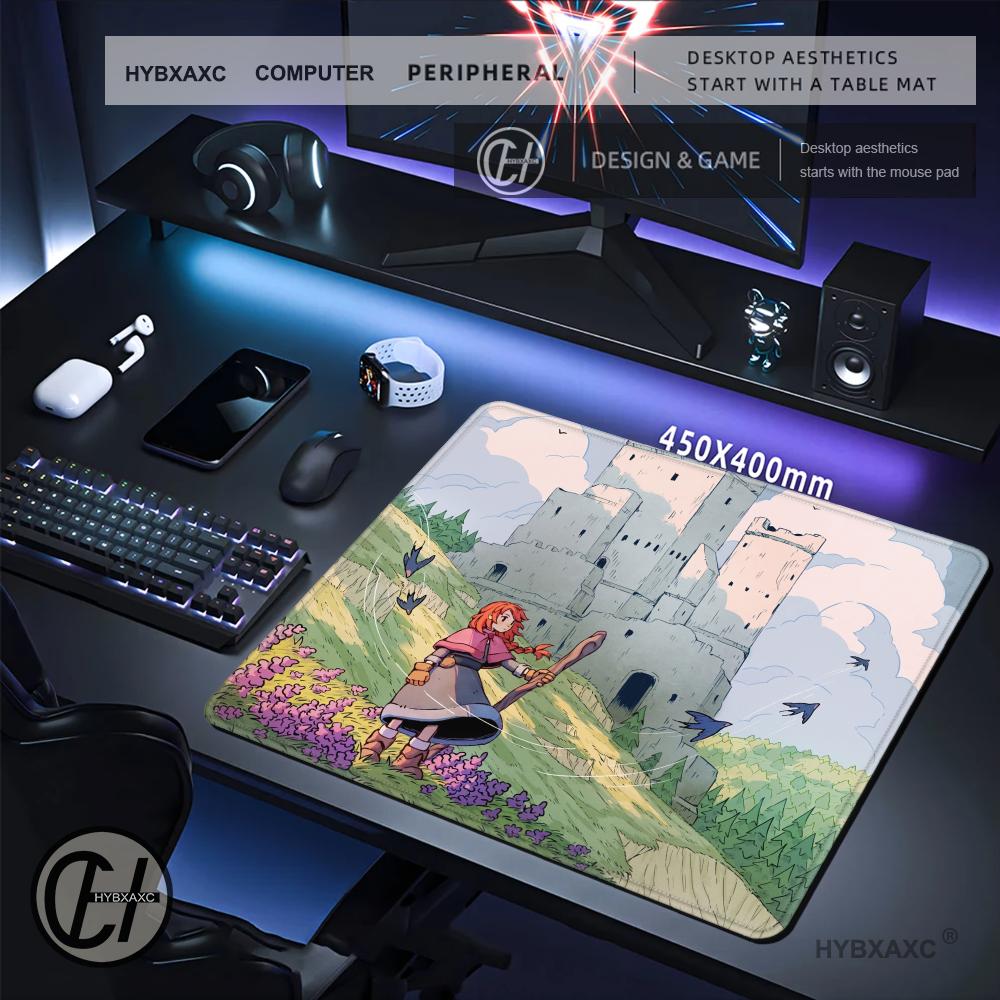 HYBXAXC 애니메이션 캐슬 어드벤처 걸 마우스 패드 - Desk Setup For Work 리뷰 및 가격