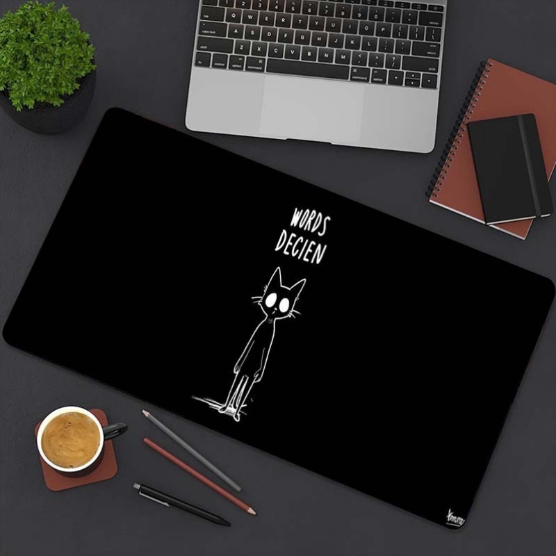 재미있는 스케치 고양이 문구가 있는 데시엔 블랙 확장형 - Desk Setup For Work 리뷰 및 가격