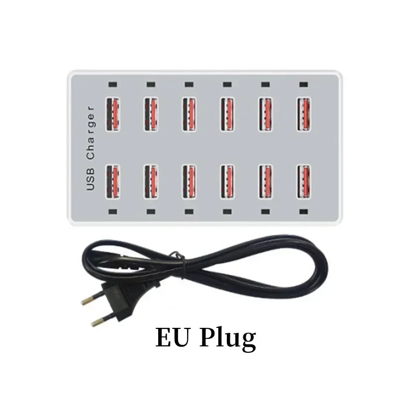 USB 충전 스테이션 여러 장치를 위한 60W 12포트 - Desk Setup Hub 리뷰 및 가격